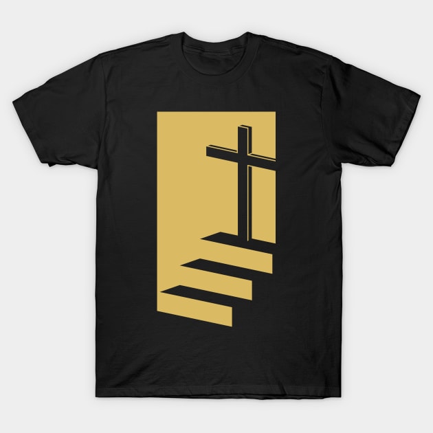 Stairs leading to the cross of Christ. T-Shirt by Reformer